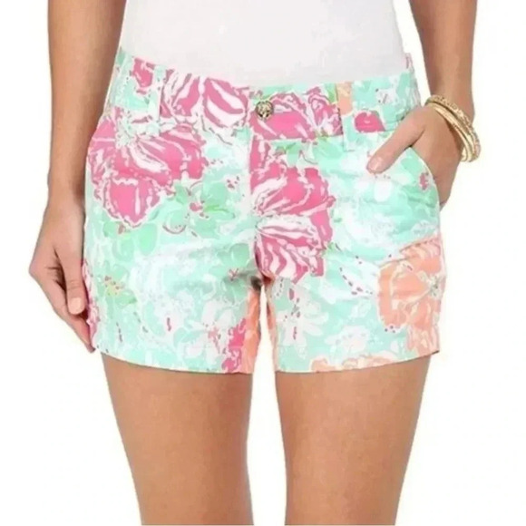 Lilly Pulitzer The Callahan Short Poolside Beach Walk Blue Size 00 - Picture 1 of 12